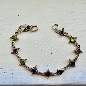 Artisan Silver and Gemstone Bracelet
